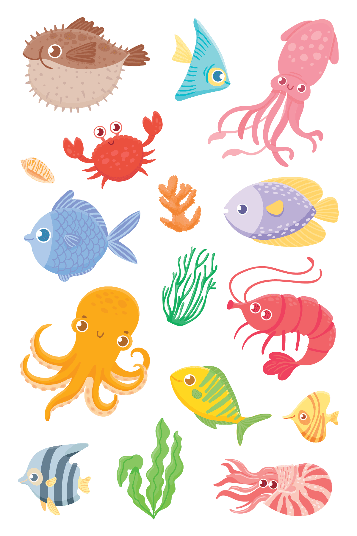 Ocean Tattoo Sheet 4 in x 6 in