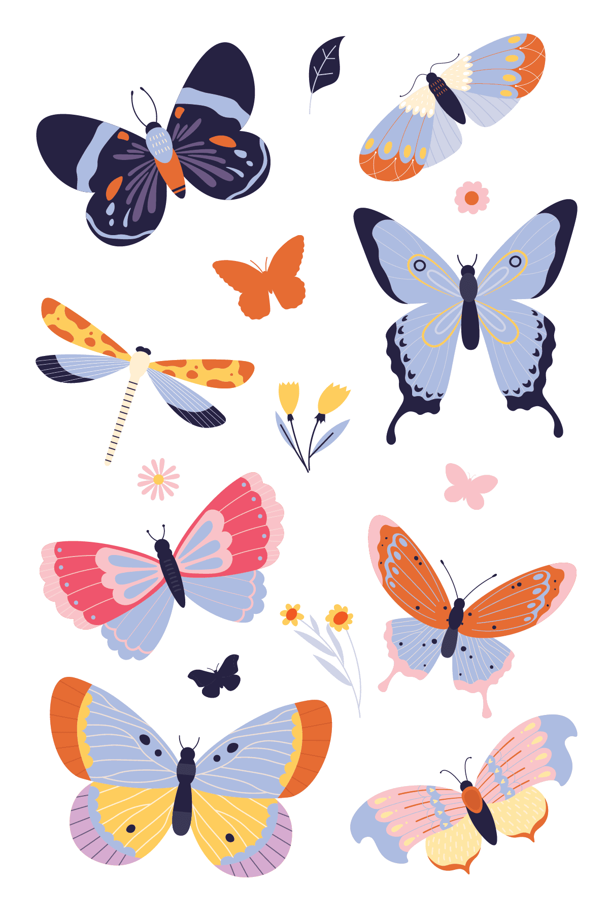 Butterfly Tattoo Sheet 4 in x 6 in