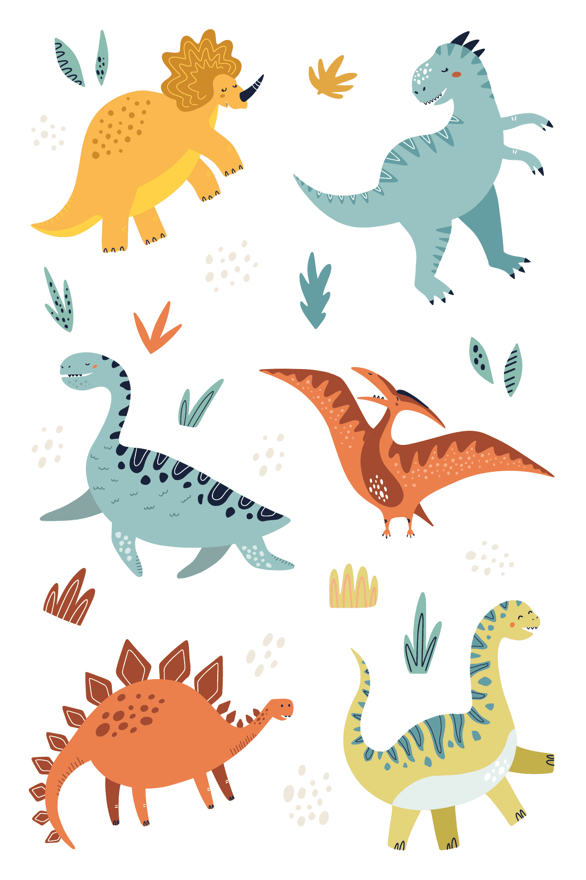 Dinosaur Tattoo Sheet 4 in x 6 in