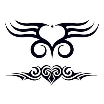 Tribal Hearts Temporary Tattoo