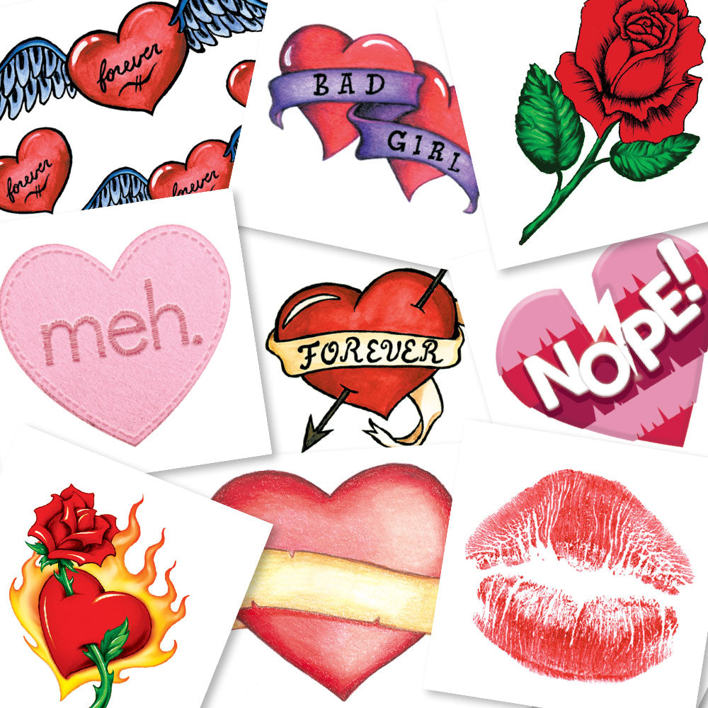 Valentine's Day Temporary Tattoos