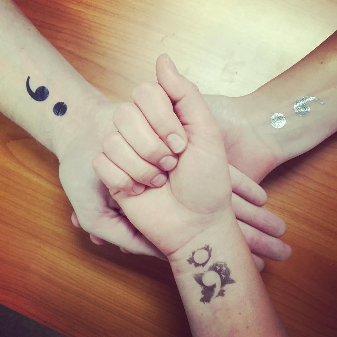 Semicolon Temporary Tattoo