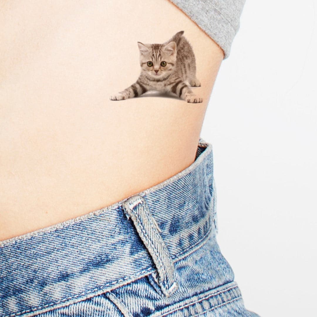 Realistic cute cat color tattoo made by Giena Revess, a traveling Tattoo  Artist. Leg Tattoo. | Color tattoo, Animal tattoos, Tattoo artists