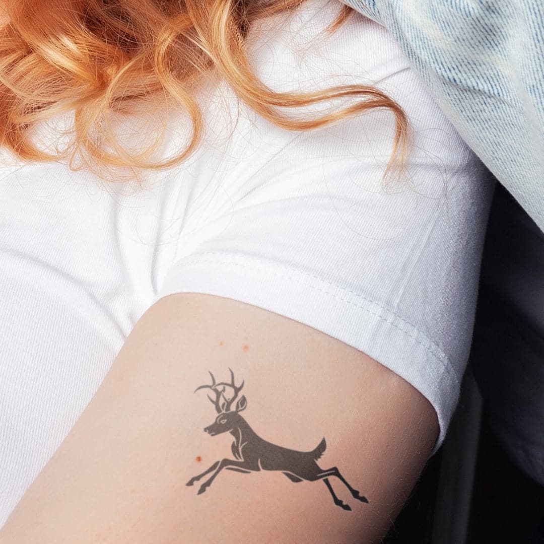 Mixed 8 Sheets Traditional Small Tattoo Designs Black Tatoo Fake Body  Temporary Tattoos all kinds of Deer Tattoos For Girls Boy - AliExpress