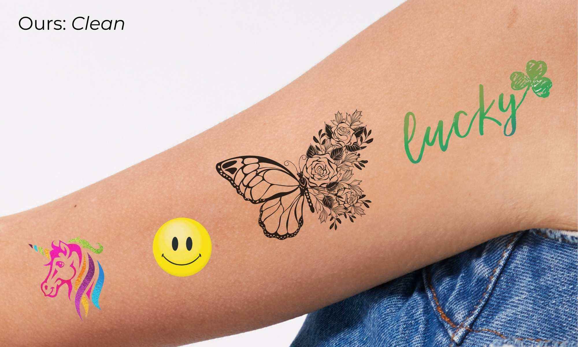 Tattoo Easy To Use Temporary Tattoos Black And White Flowers Tattoo Body  Art | eBay
