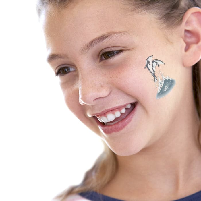 face painting dolphin