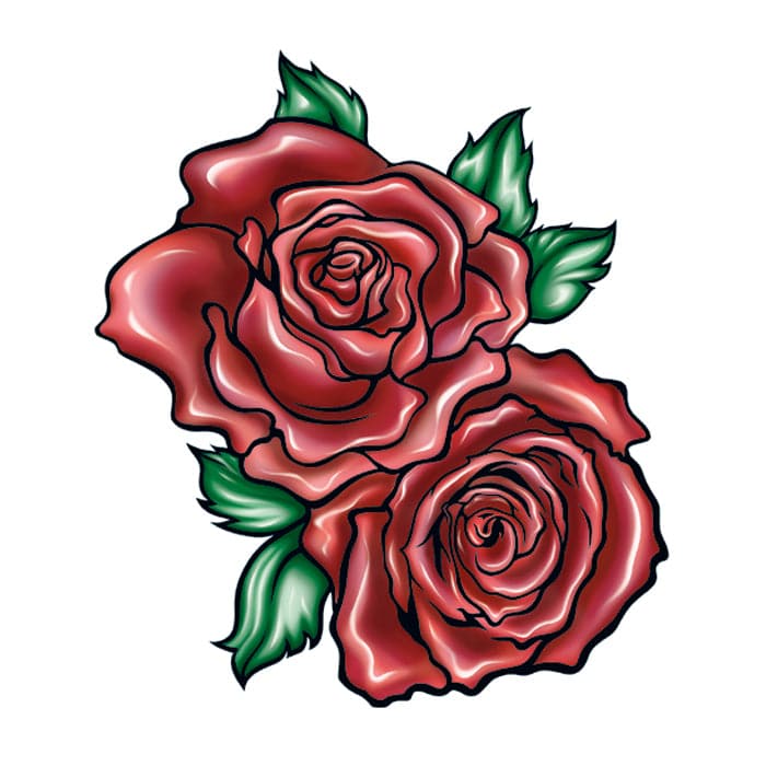 red rose tattoo drawing