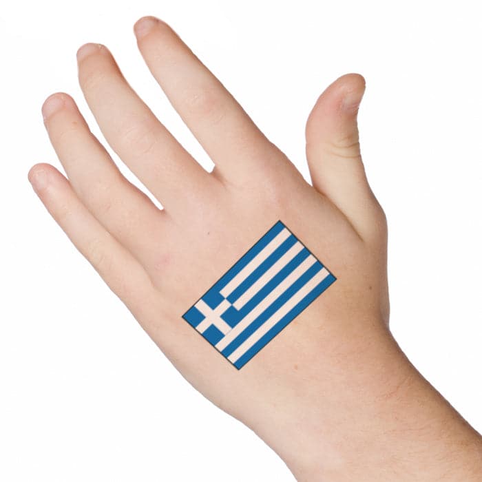 Colour Me Tattoo: Greek Flag