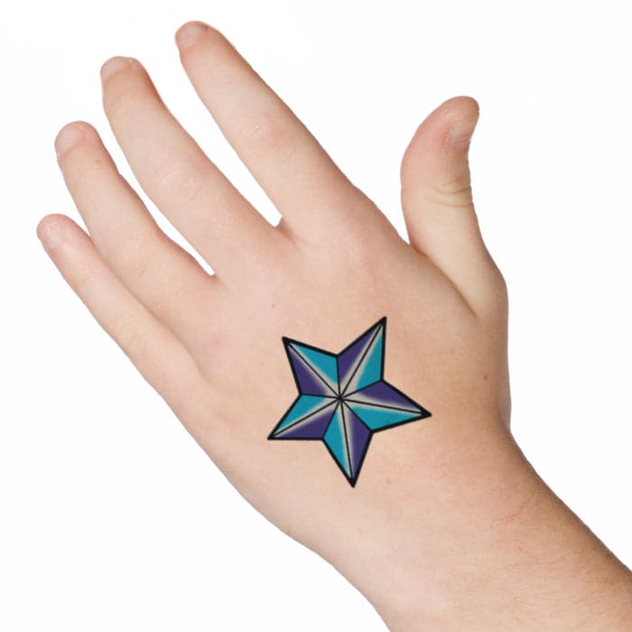 Small Nautical Star Semi-Permanent Tattoo - Set of 2 – Tatteco
