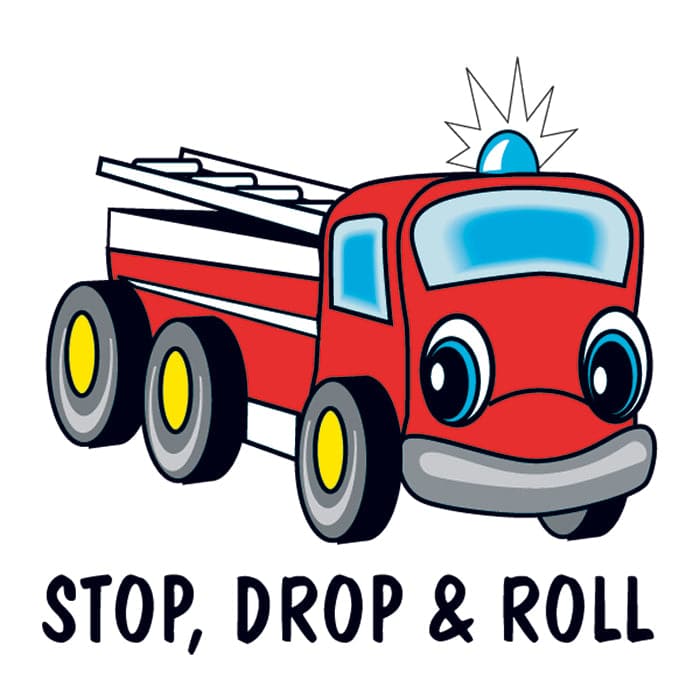 stop drop and roll clipart