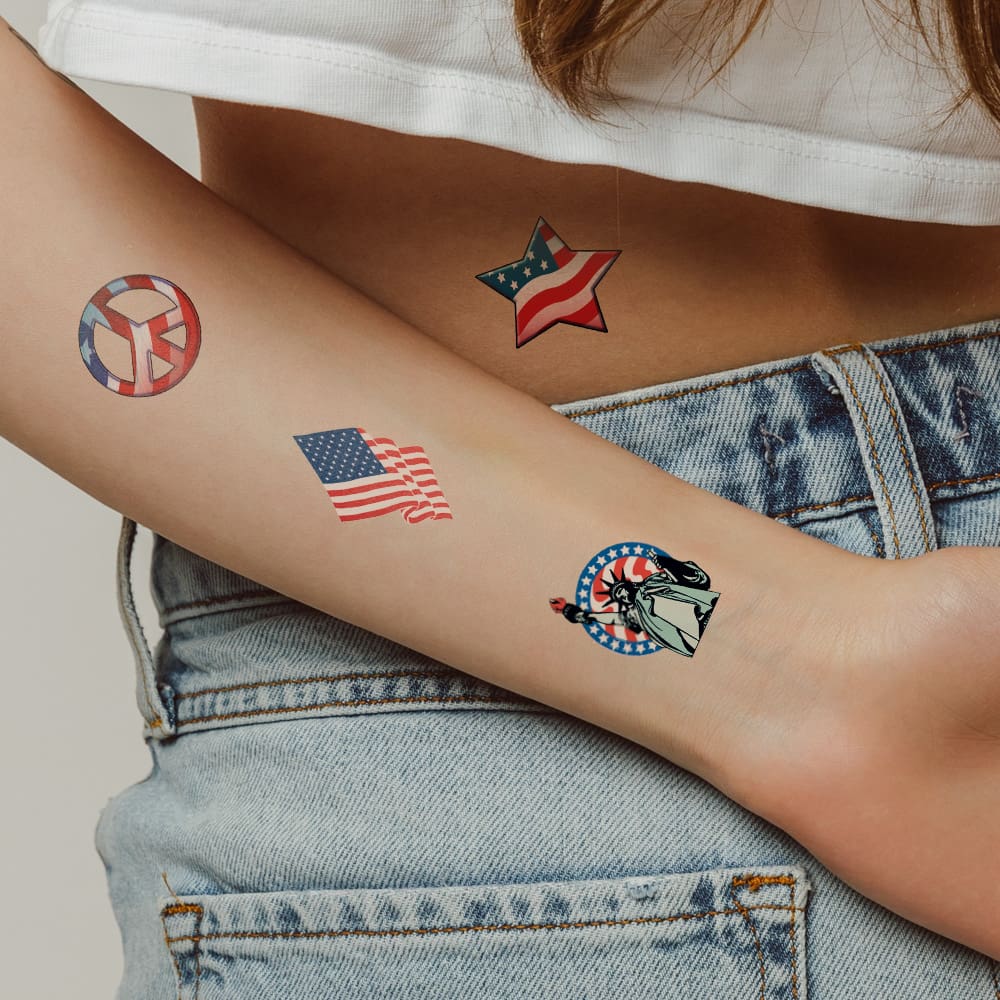 4th of July Temporary Tattoos