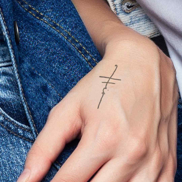 Faith cross tattoo | Wrist tattoos words, Tiny wrist tattoos, Faith cross  tattoos
