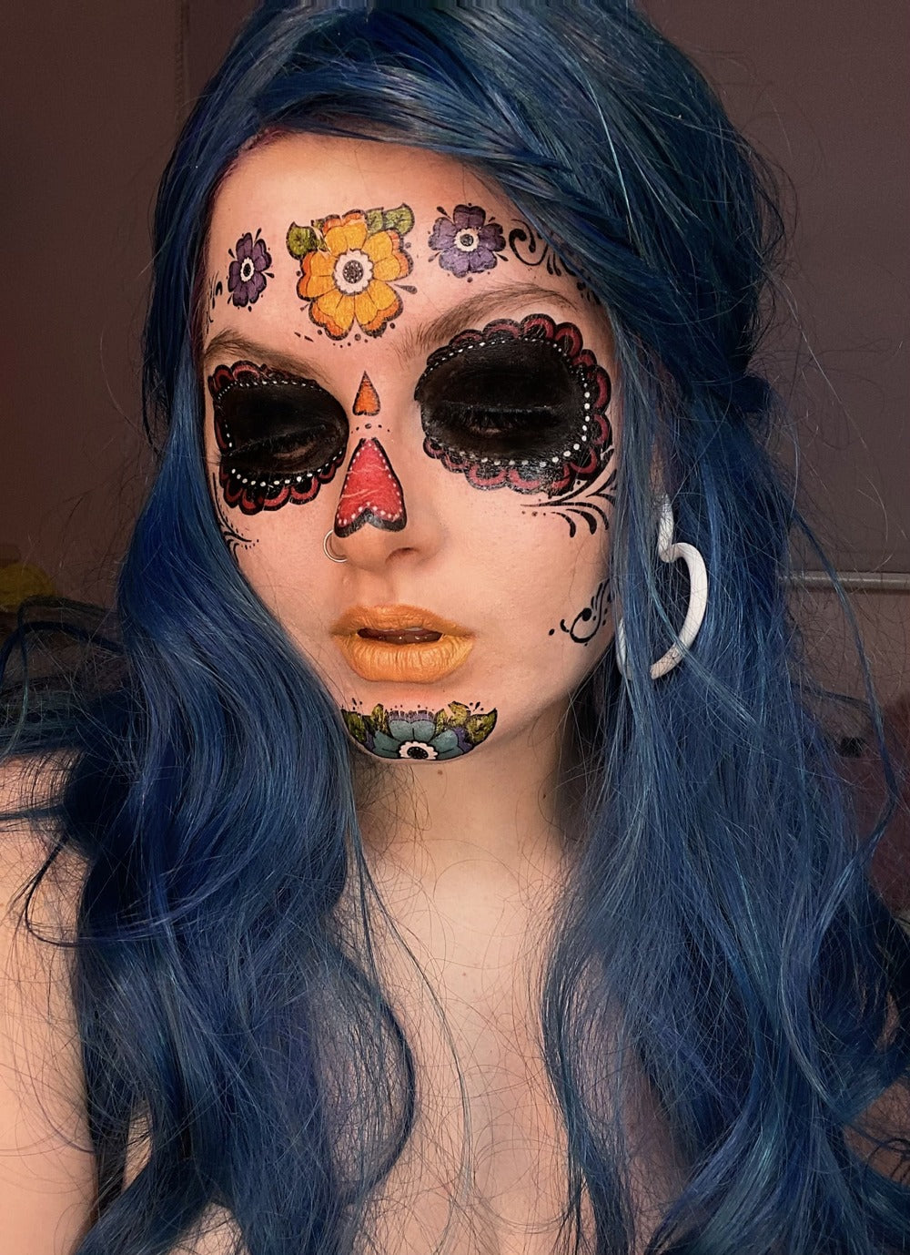 Day of the dead Costume Face Tattoo