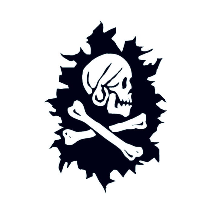 tattered pirate flag tattoo