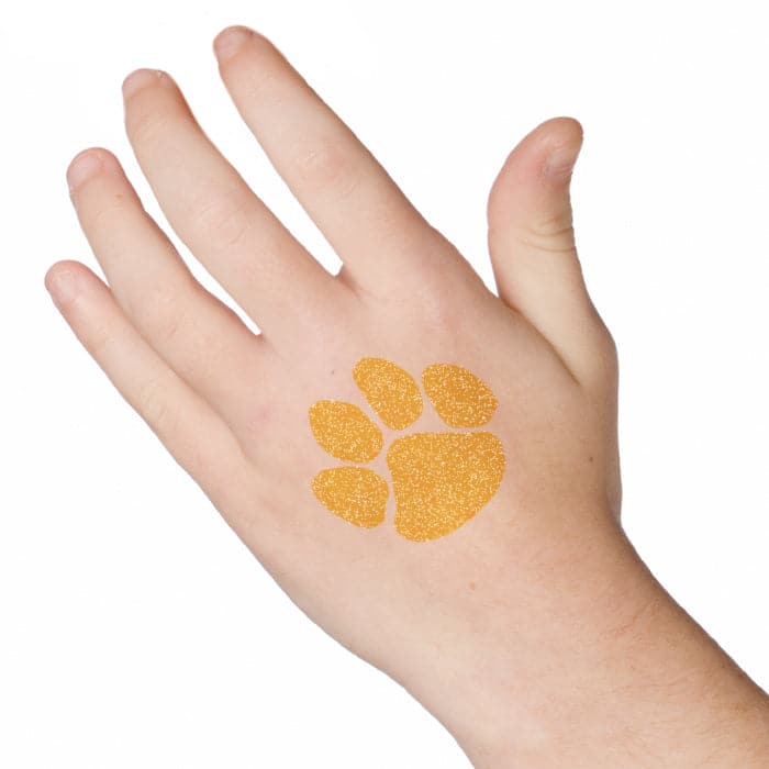 Tiger paw prints silhouette Royalty Free Vector Image