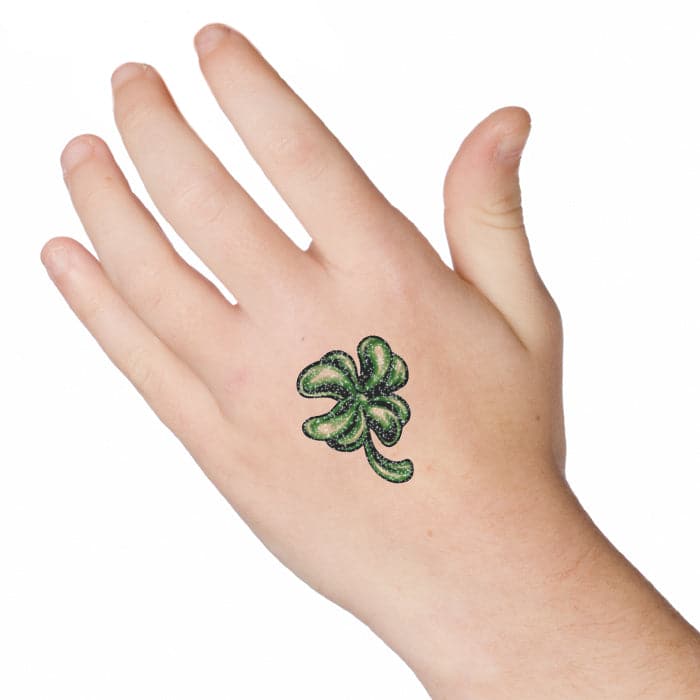 Four leaf Clover  Glitter Tattoo Stencil – Henna Caravan