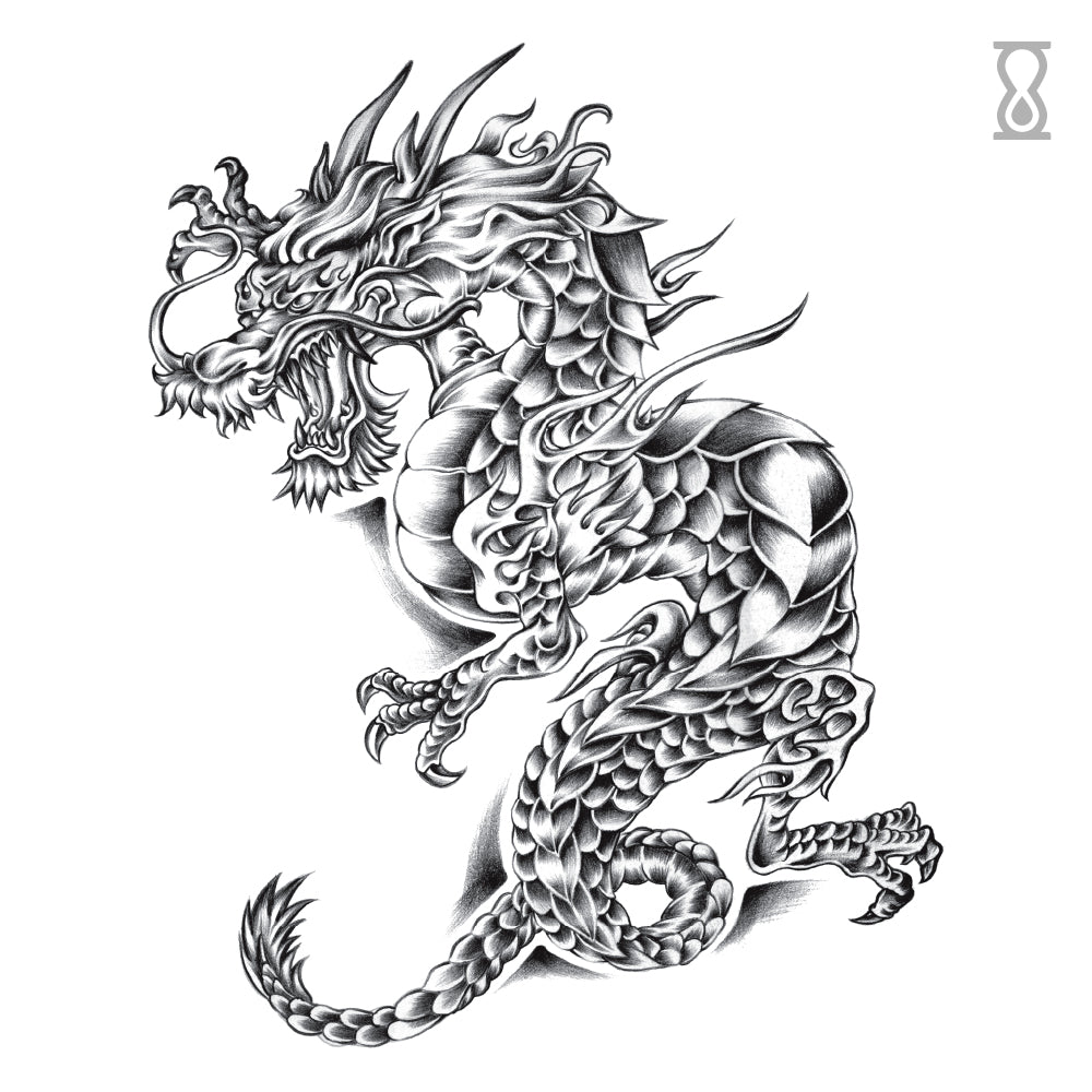 Komodo Dragon Temporary Tattoo Sticker - OhMyTat