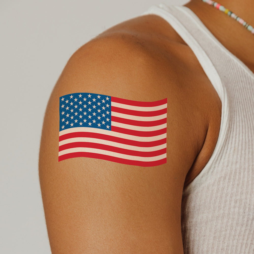 American Flag Temporary Tattoo 3 in x 4 in