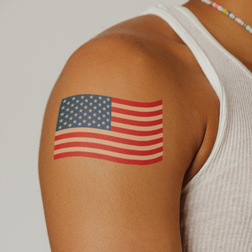 American Flag Temporary Tattoo 3 in x 4 in