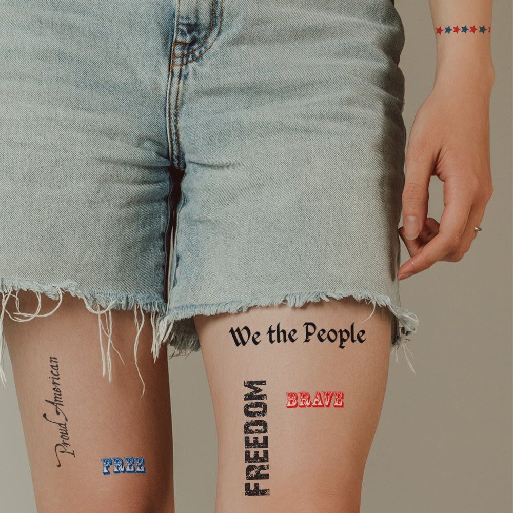 American Pride Temporary Tattoos 4 in x 6 in