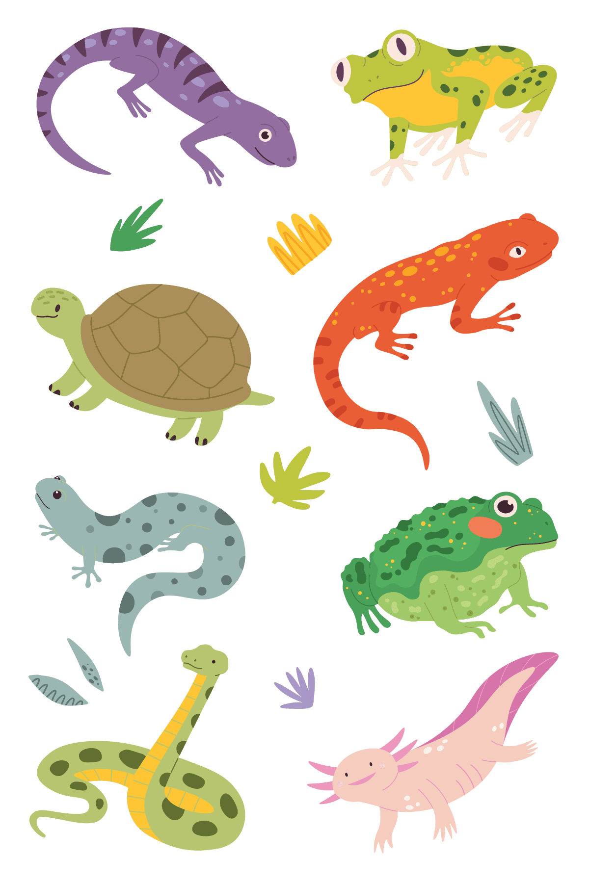 Reptile Tattoo Sheet 4 in x 6 in