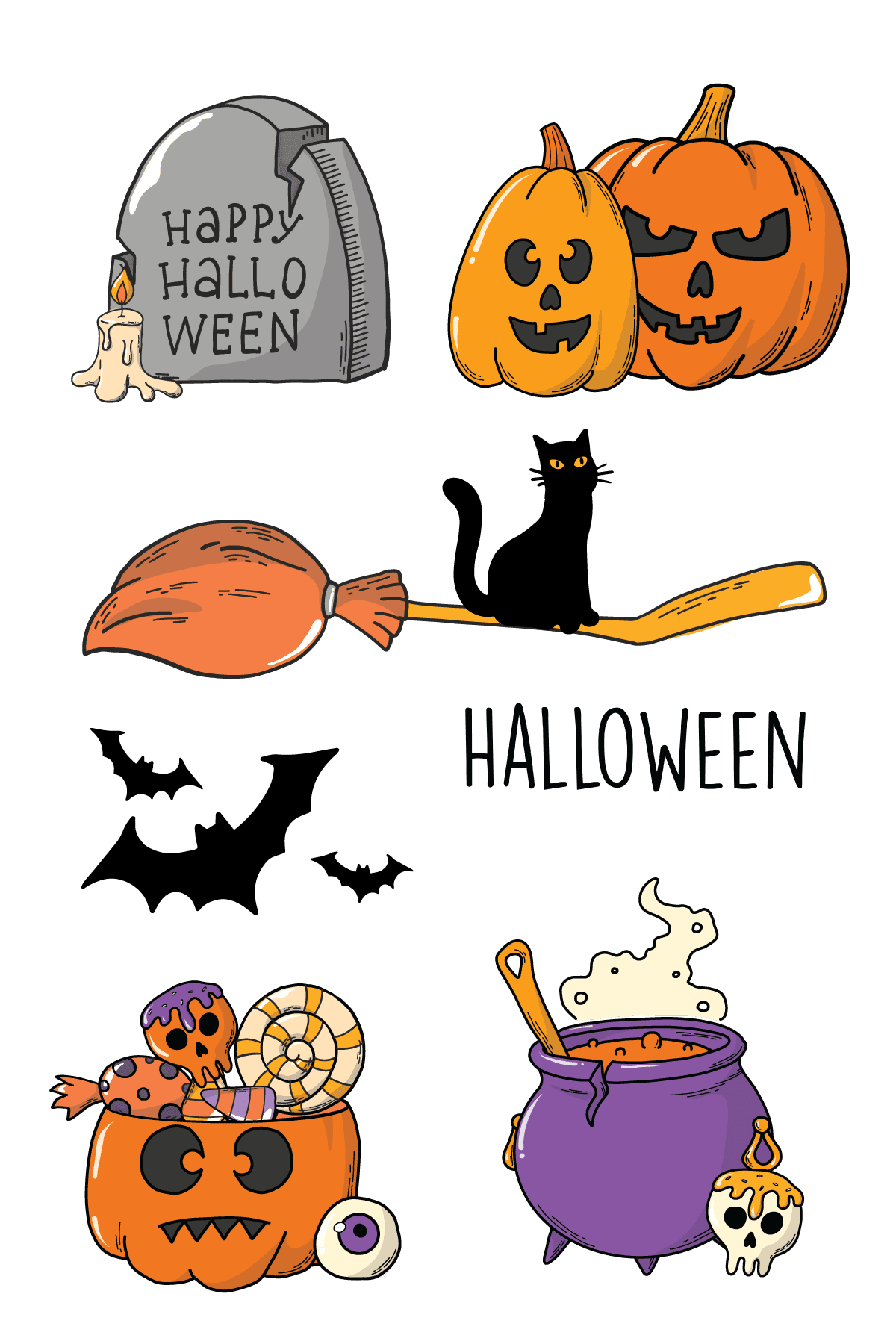 Halloween Fun Tattoo Sheet 4 in x 6 in