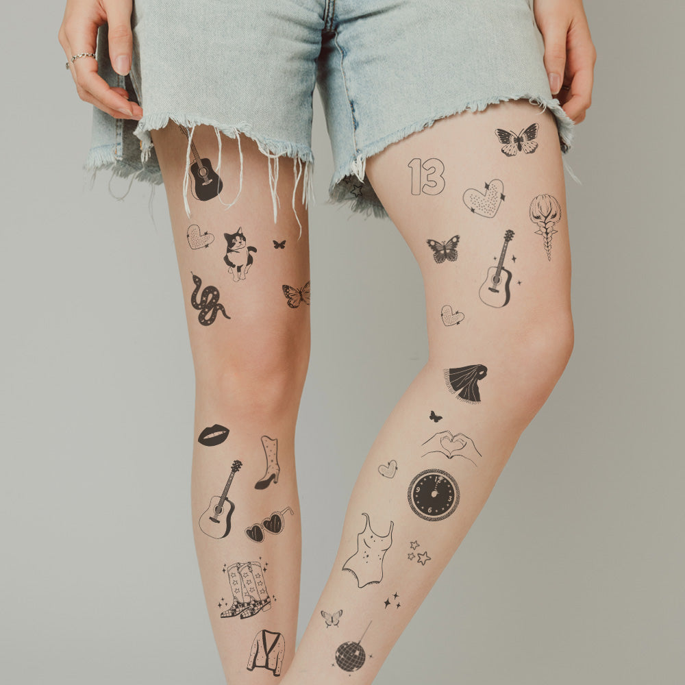 Concert Girl Tattoo Sheet 4 in x 6 in