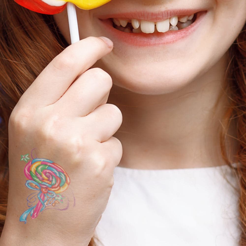 Sweet Shop Lollipop Temporary Tattoo