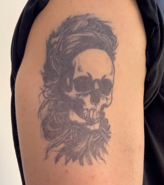 Skull Semi Perm Tattoo