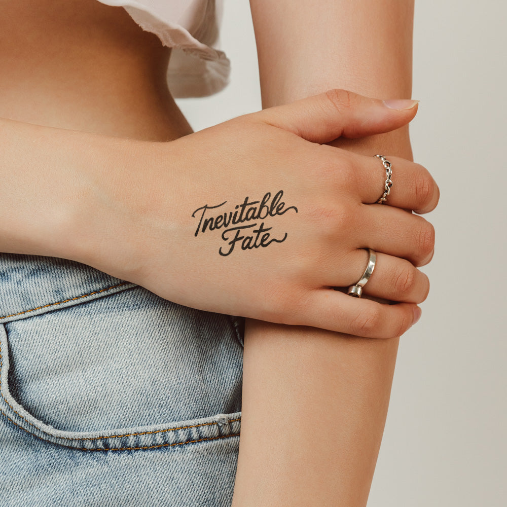 Inevitable Fate Temporary Tattoo 2 in x 2 in