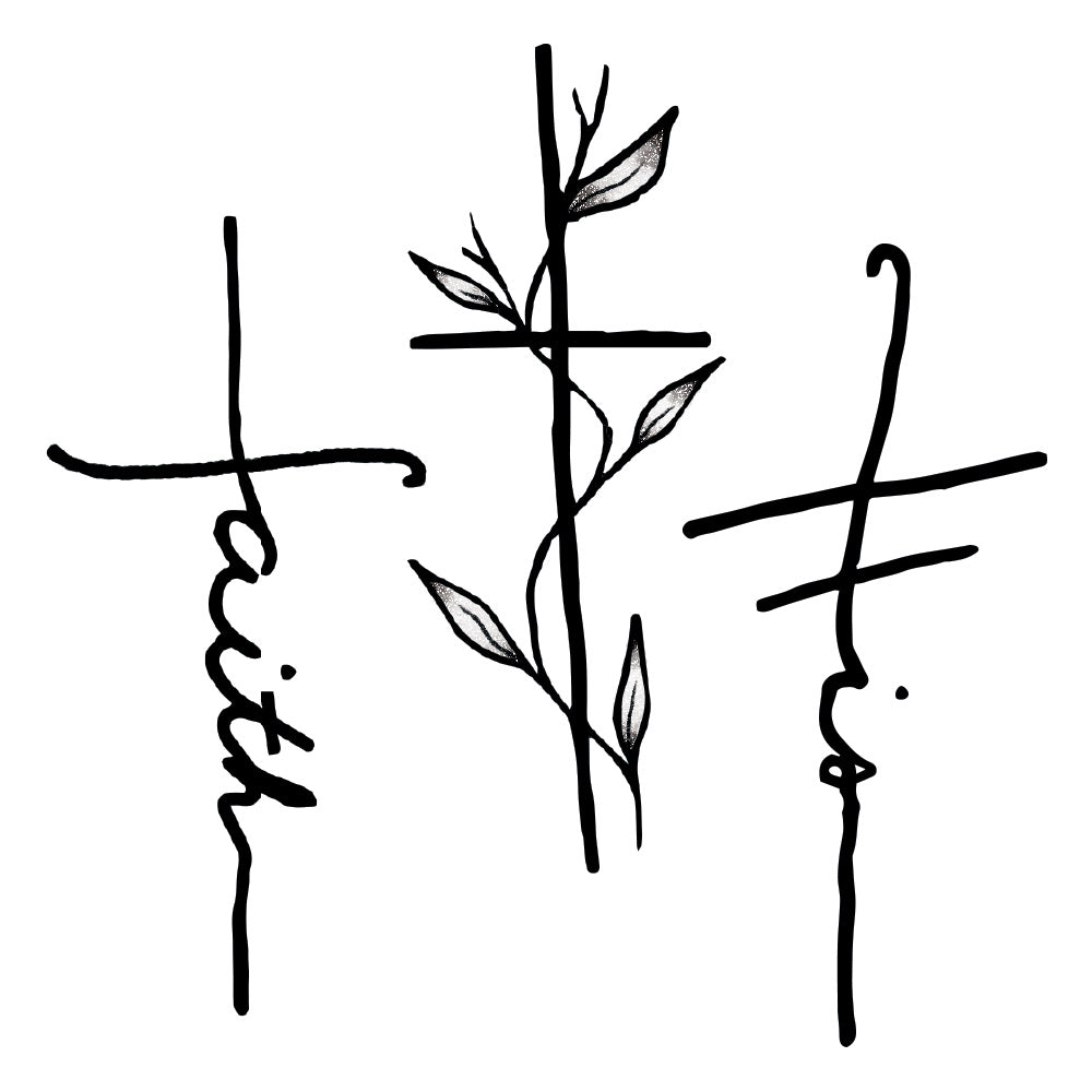Tiny Faith Cross Temporary Tattoo / Religious Tattoo - Etsy