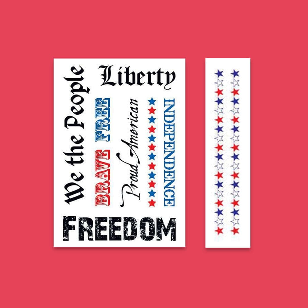 4th of July Temporary Tattoo 30-Pack