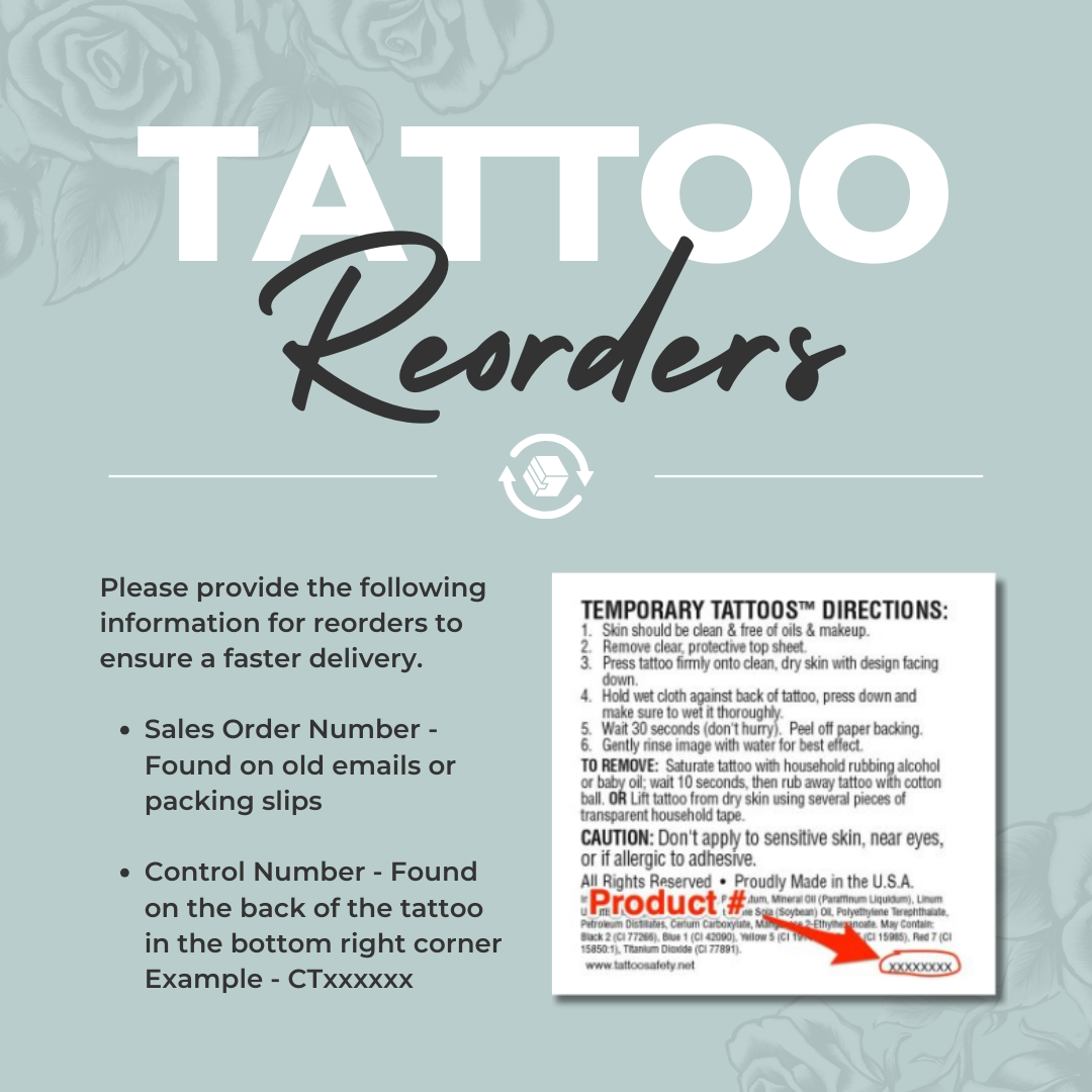 Temporary Tattoo Reorders