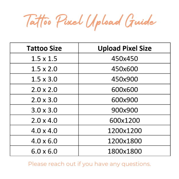 Temporary Tattoo Pixel Guide