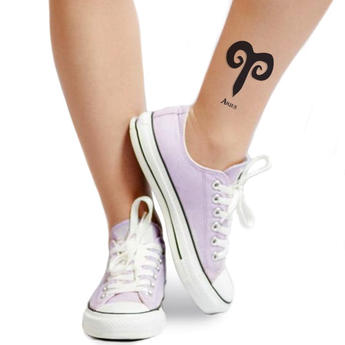 SIMPLY INKED Aries Astrology Temporary Tattoo, Letter & Zodiac symbol Tattoo  for all - Price in India, Buy SIMPLY INKED Aries Astrology Temporary Tattoo,  Letter & Zodiac symbol Tattoo for all Online