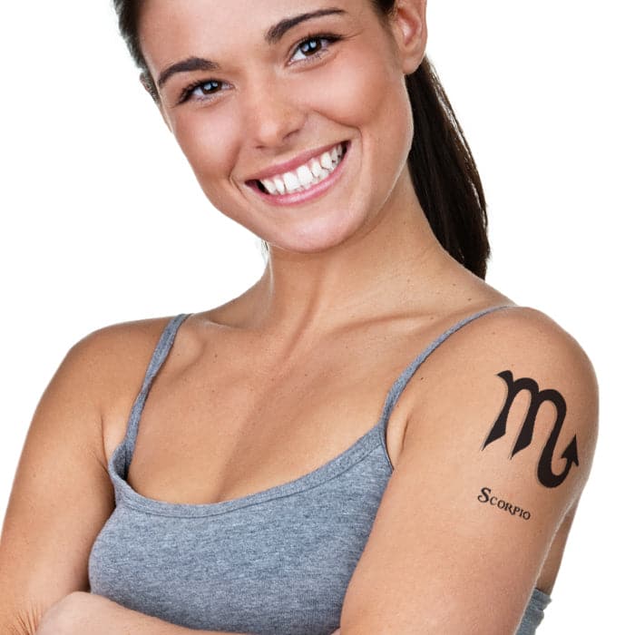 Buy SIMPLY INKED Scorpio Astrology Temporary Tattoo, Letter & Zodiac symbol  Tattoo for all (Scorpio Astrology Tattoo) Pack of 2 Online at Best Prices  in India - JioMart.