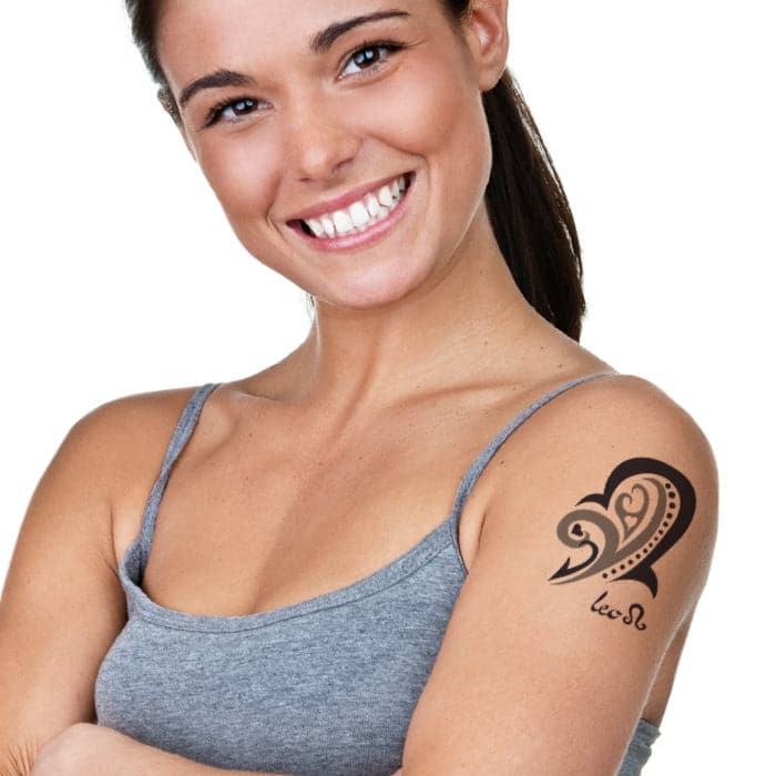 Buy Leo Temporary Tattoo Zodiac Symbol Line Art Tattoo Minimalist Temporary  Tattoo Small Zodiac Sign Fake Tattoo Set of 6 Online in India - Etsy
