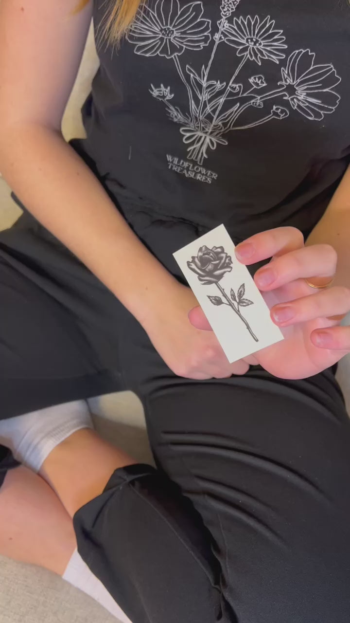 Rose stem temporary tattoo video