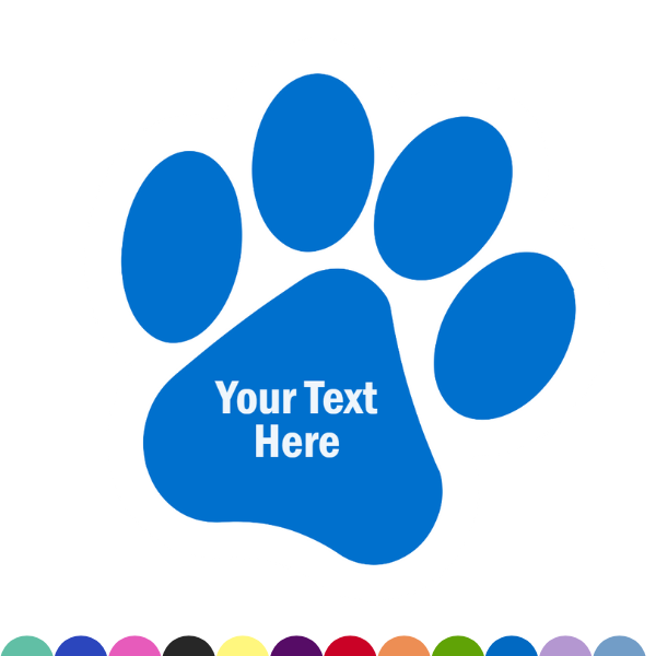 Blue Paw Print Temporary Tattoo - Easy to apply & remove! Free