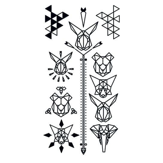 geometric animal tattoo