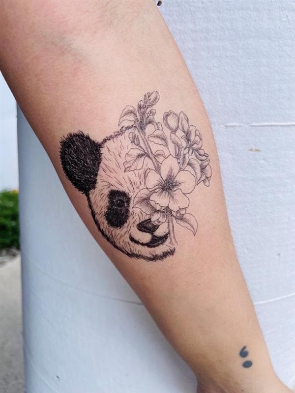 Panda Tattoo Design. $35 | 11x14 framed original art | Flickr