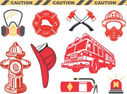 woman firefighter clipart hydrant