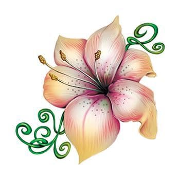 black and white stargazer lily tattoos