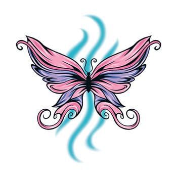 purple butterflies tattoos