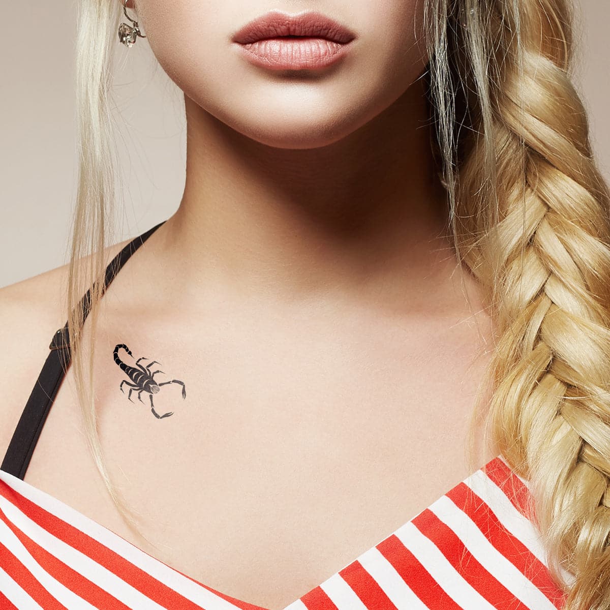 Scorpion Tattoo On The Neck