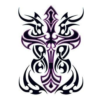 simple tribal cross tattoo designs