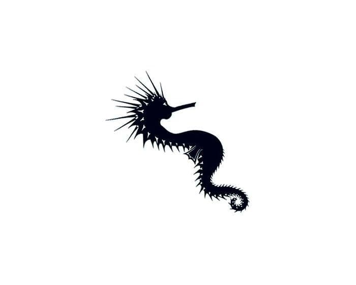 Seahorse graphic icon black sign Royalty Free Vector Image