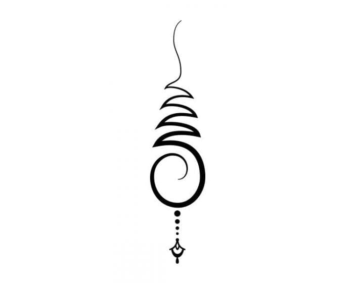 spiral word tattoo designs